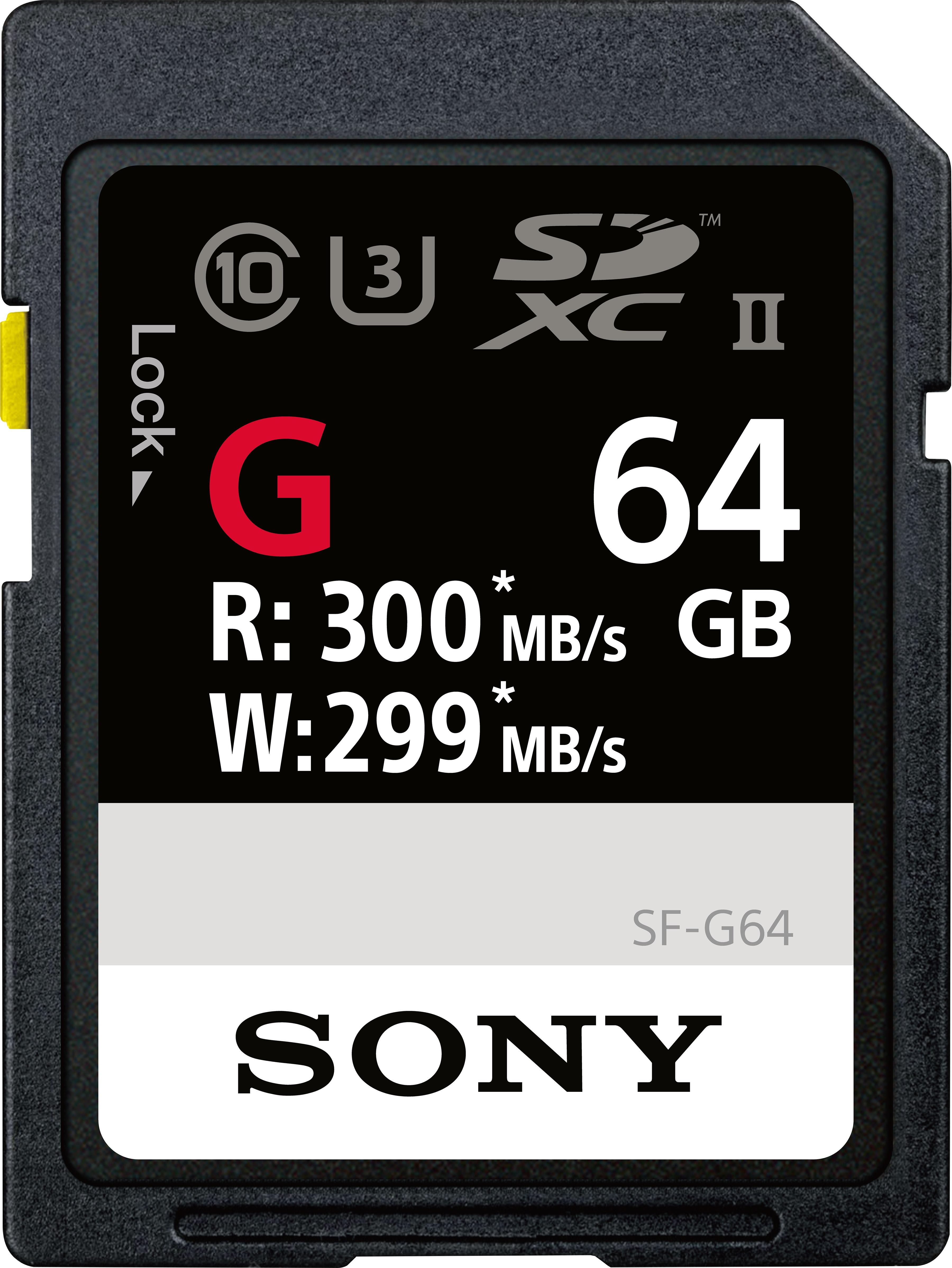 Best Buy: Sony SF-G Series 64GB SDXC UHS-II Memory Card SF-G64/T1