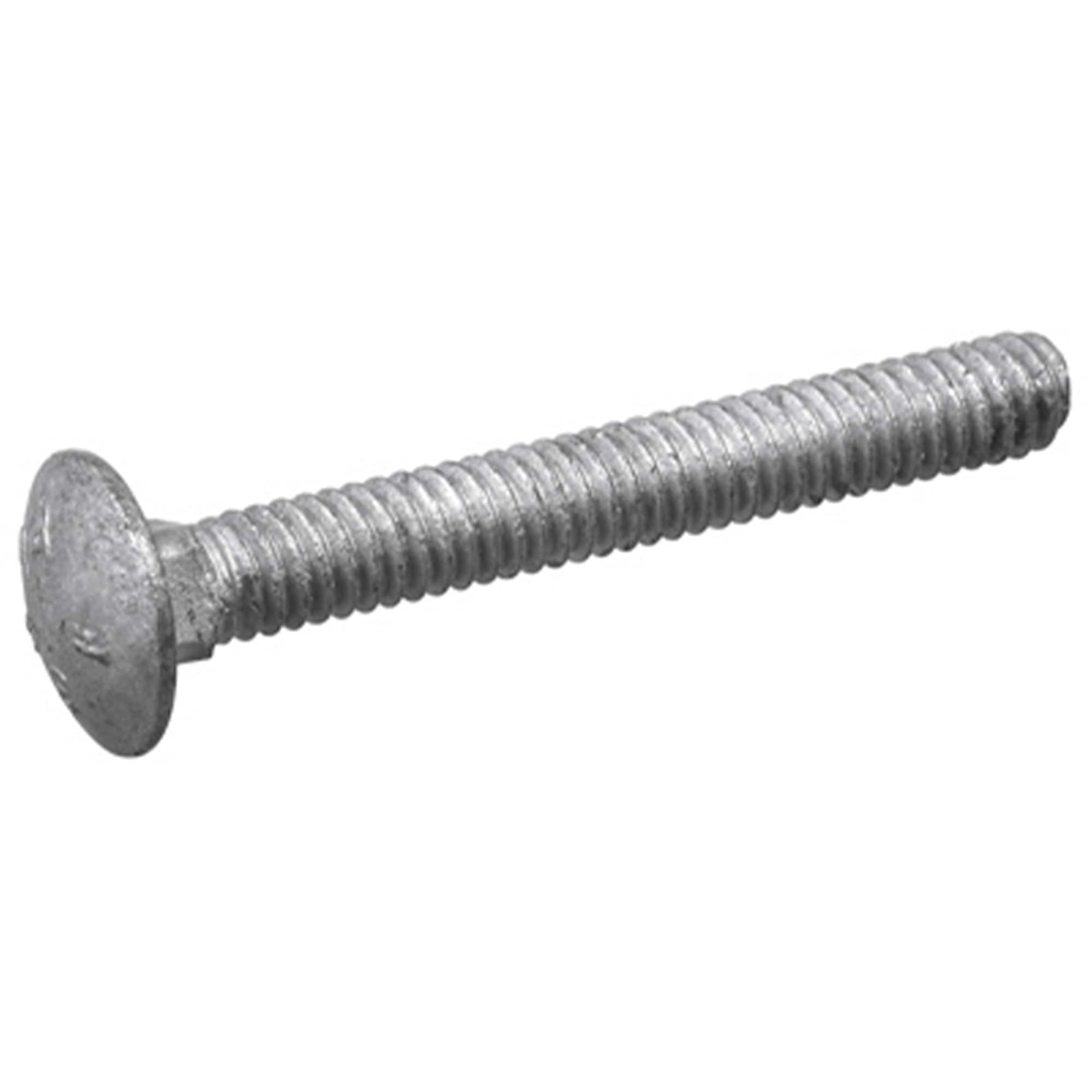 Hillman - Galvanized 1/4 x 6 Inch Carriage Bolts for Wood/Metal Frame, (100 Pack)