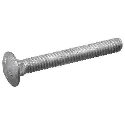 Front. Hillman - Hillman Galvanized 1/4 x 6 Inch Carriage Bolts for Wood/Metal Frame, (100 Pack).