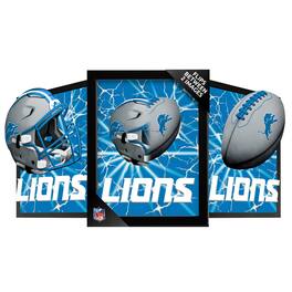 Sporticulture - Detroit Lions 14" x 18" Framed 3D Lenticular Art - Blue