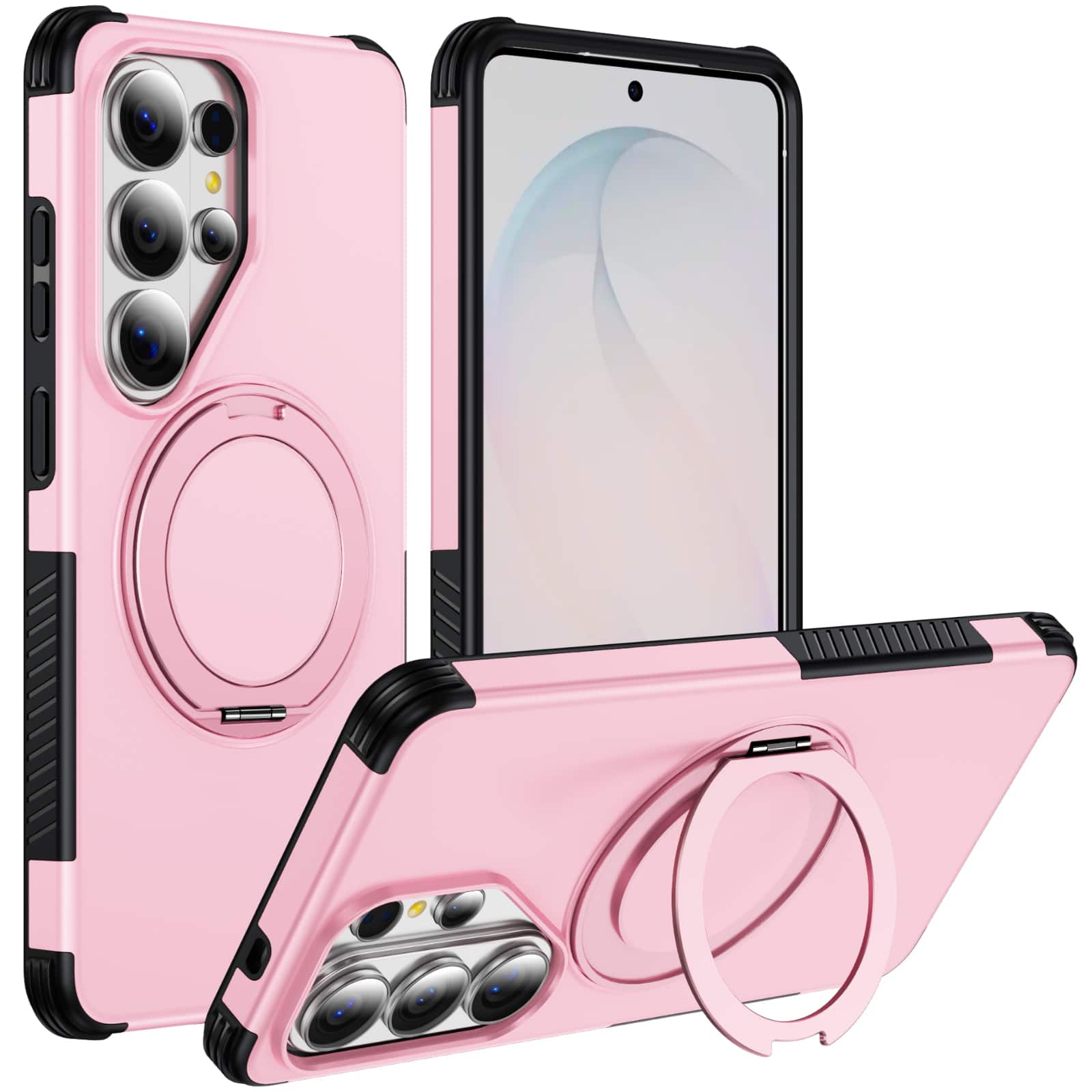 UUCOVER - Magnetic Case for Samsung Galaxy S26 Ultra,Shockproof TPU+PC Case Rind Holder Stand Case Compatible with MagSafe Cover - Pink price history on PriceWatchPro