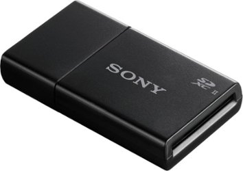 Sony - UHS-II SD USB 3.1 Gen 1 Memory Card Reader - Black - Front_Zoom