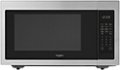 Front. Whirlpool - 1.6 Cu. Ft. Full-Size Microwave - Fingerprint Resistant Stainless Steel.