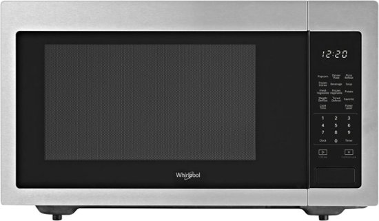 Front Zoom. Whirlpool - 1.6 Cu. Ft. Full-Size Microwave - Stainless Steel.