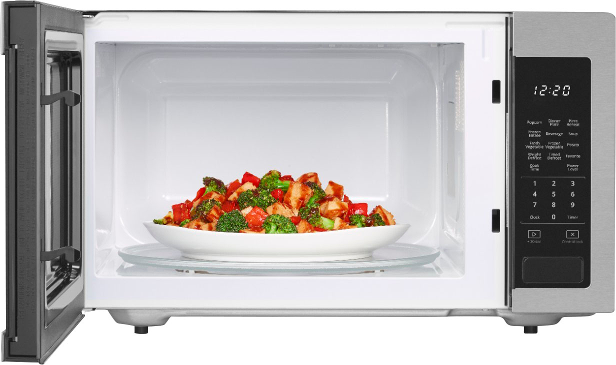 Whirlpool - 1.6 Cu. Ft. Full-Size Microwave - Stainless Steel