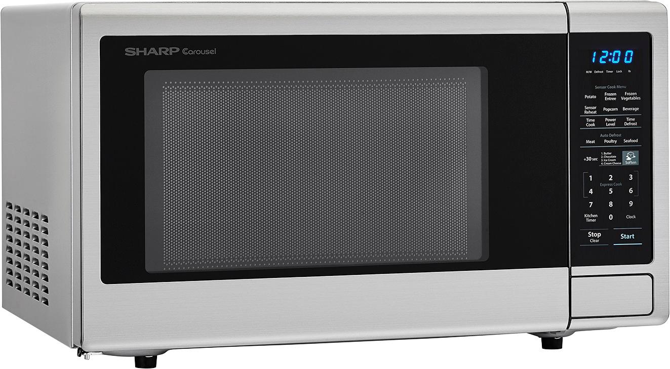 Best Buy: Sharp Carousel 1.4 Cu. Ft. Mid-Size Microwave Stainless steel