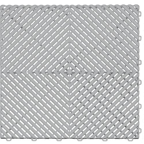 Swisstrax - Ribtrax Floor Tile - Pearl Silver - Larger Front