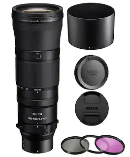 Nikon - NIKKOR Z 180-600mm f/5.6-6.3 VR Lens + Lens Filter Kit (6pc Bundle)