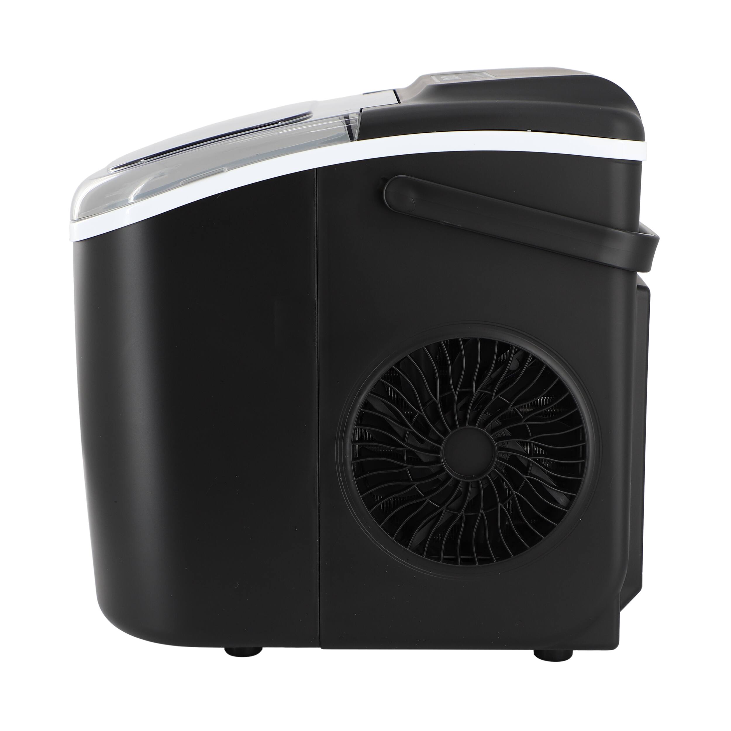Alt View 2. MegaChef - MegaChef 26 Pound Countertop Bullet Ice Maker in Black with Basket and Scoop - Black.