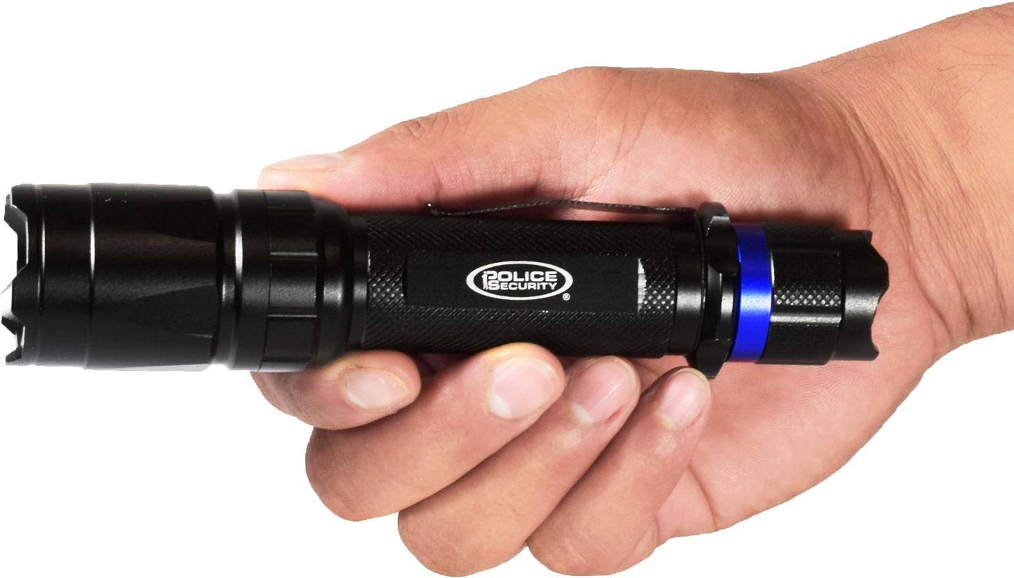 Alt View 12. Police Security - Trac Tact 2AA with 395 NM UV, Black 350L - Black.