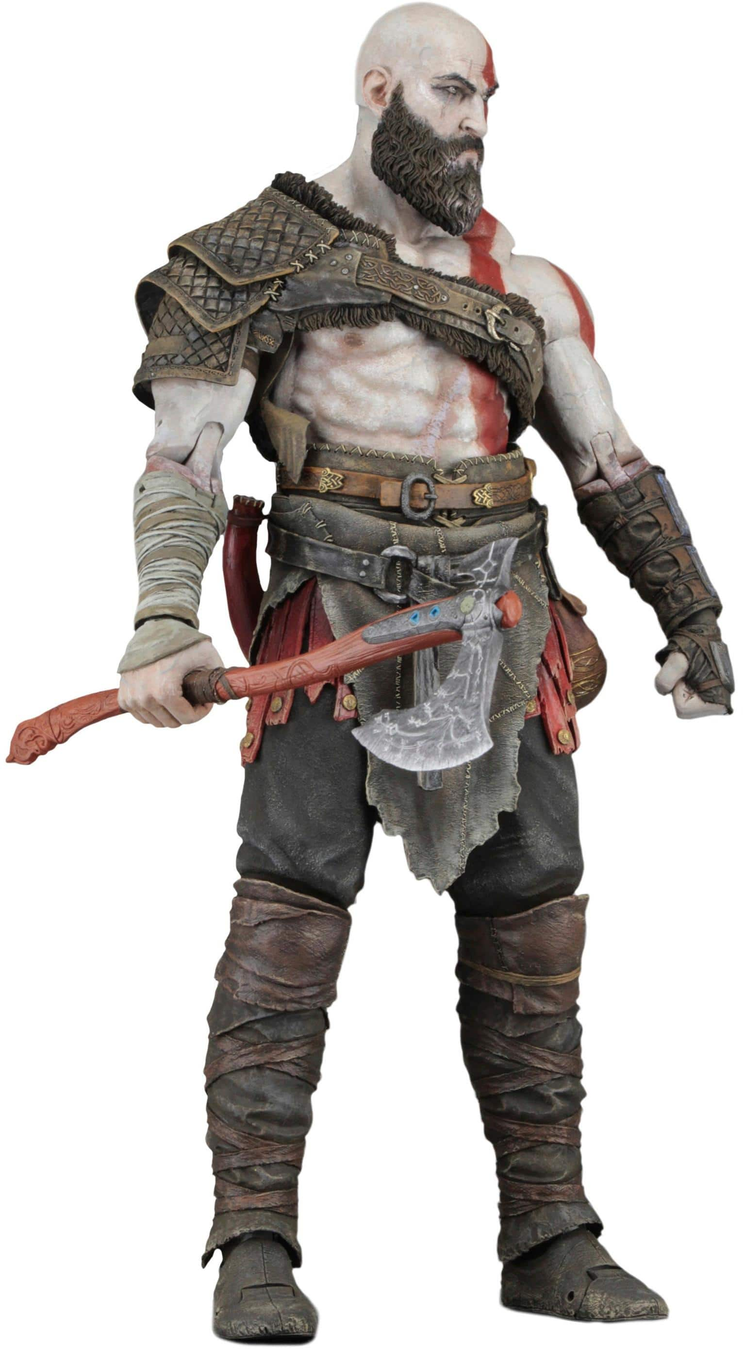 NECA God of War (2018): Kratos 7 Figure White, Red 49323 - Best Buy