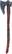 Angle. NECA - God of War 36" Prop Replica Foam Kratos' Axe - Brown And Silver.