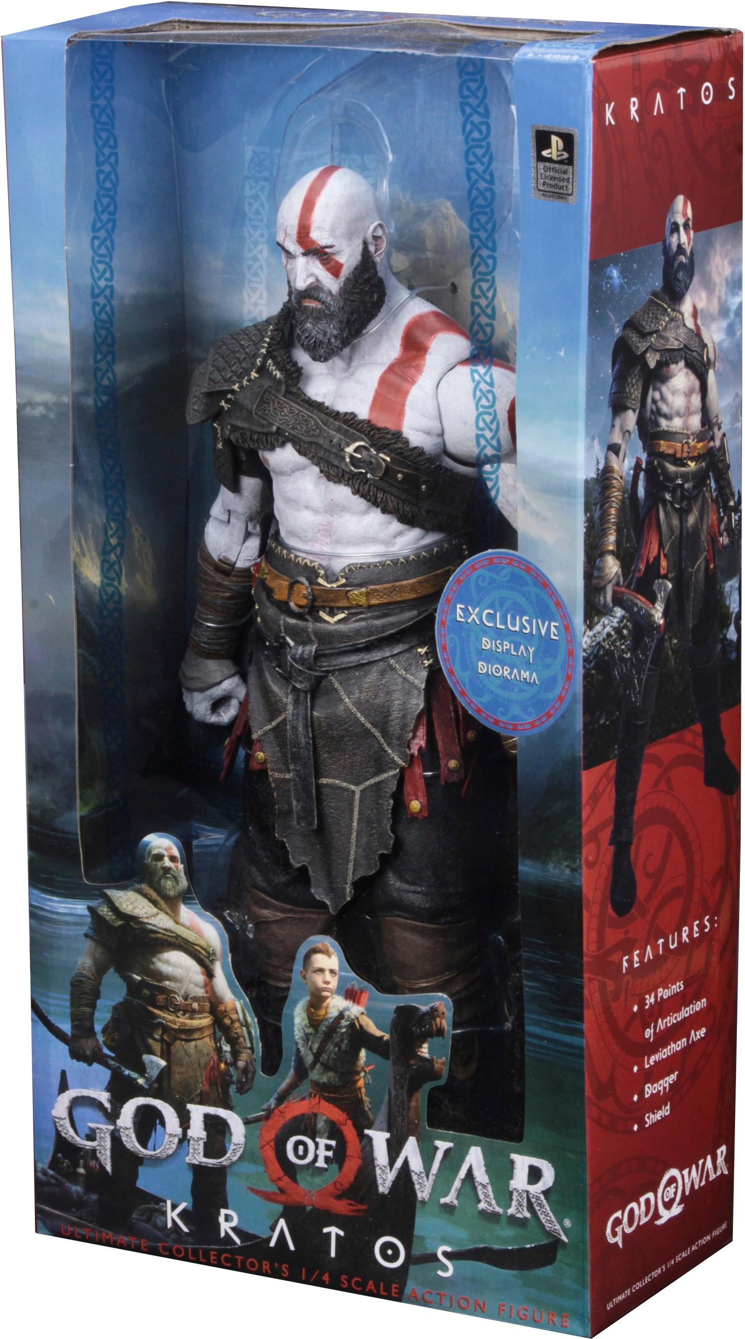 NECA God of War (2018): Kratos 7 Figure White, Red 49323 - Best Buy