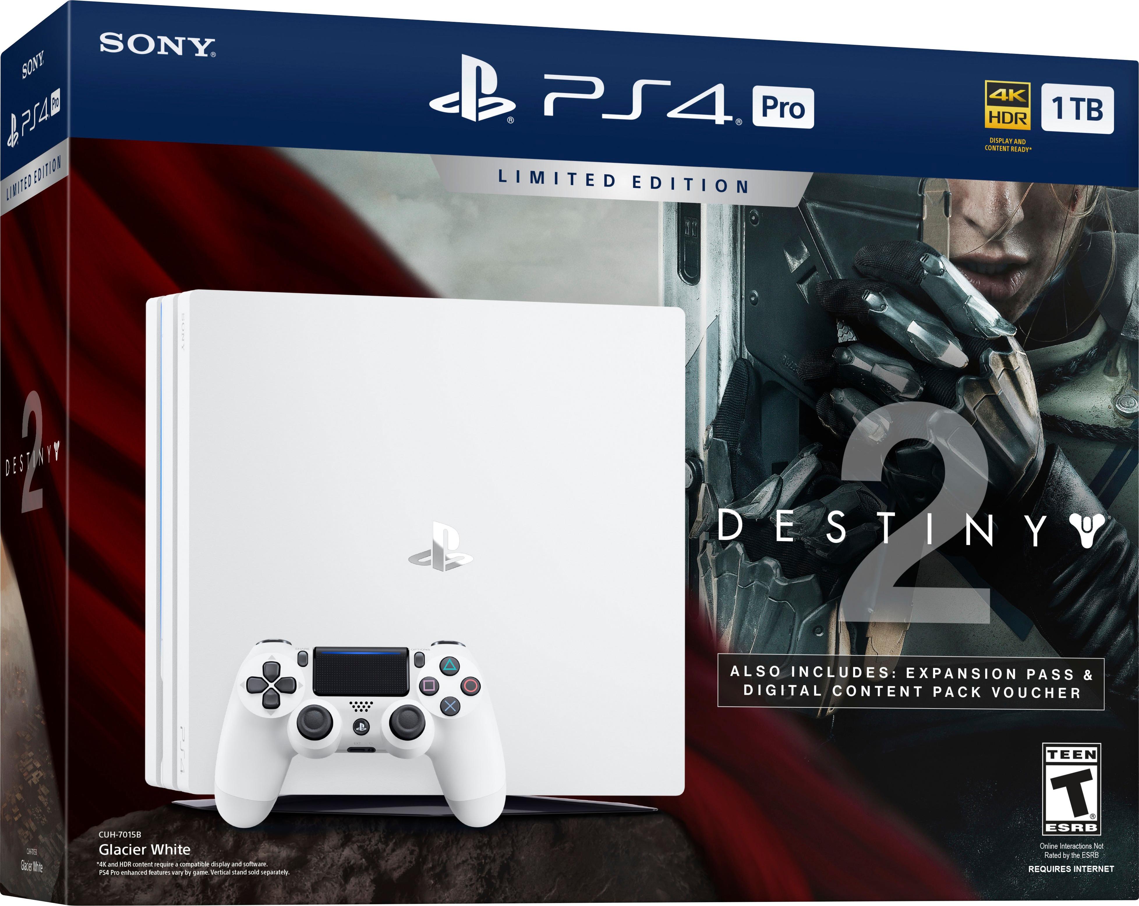 Sony PlayStation 4 Pro 1TB Limited Edition Destiny 2 Bundle, White