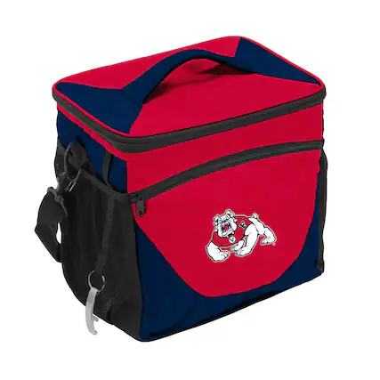 Front. Logo Brands - Fresno State Bulldogs 24-Can Cooler - Red.