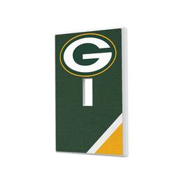 Keyscaper - Green Bay Packers Diagonal Stripe Single Toggle Light Switch Plate - Multicolor
