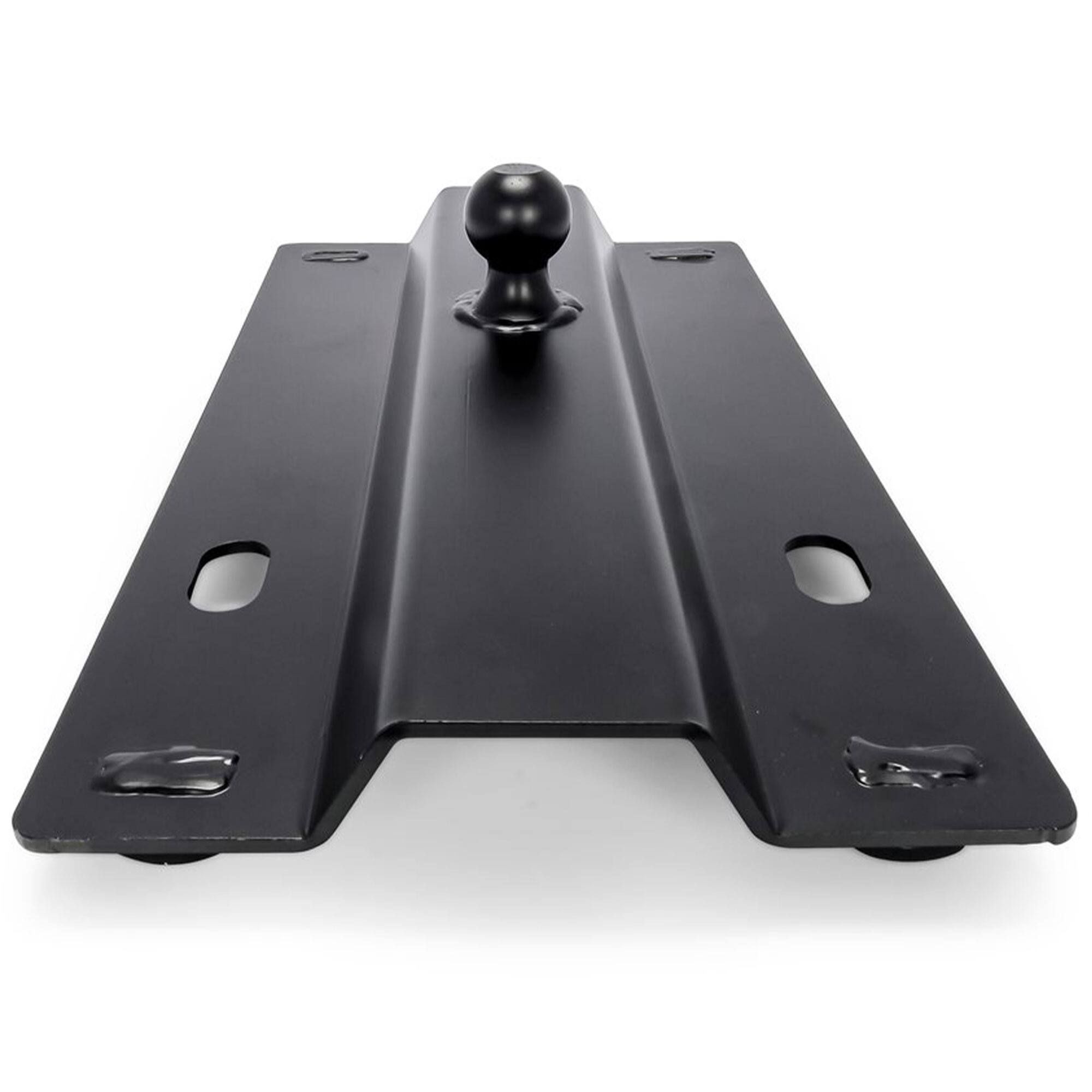 Alt View 1. Camco - Camco EazLift Universal Fit Gooseneck Ball Plate for In-Bed 5th Wheel Rails - Black.
