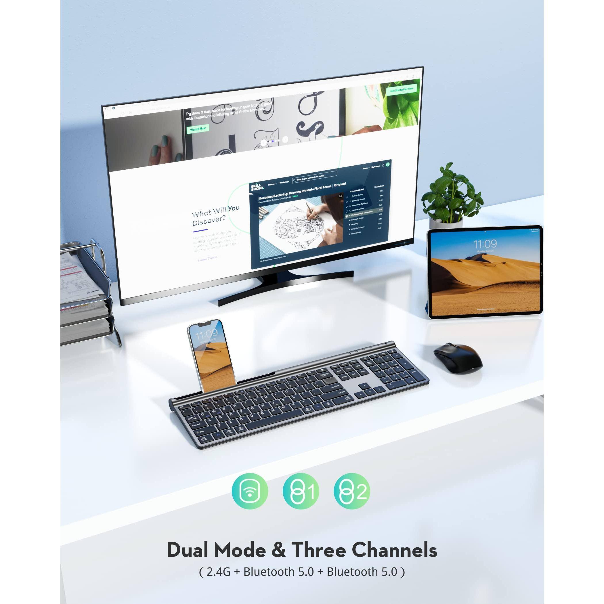 - What Will You Discover?
- Dual Mode & Three Channels
- (2.4G + Bluetooth 5.0 + Bluetooth 5.0)