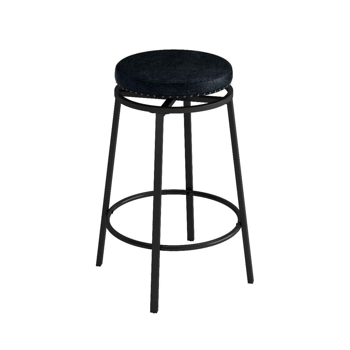 Alt View 8. Loheer - Loheer Dining Table Set With Three Stools and Tabletop Power Outlets, Brown Gray and Black - Brown Gray Table and Black Stool.