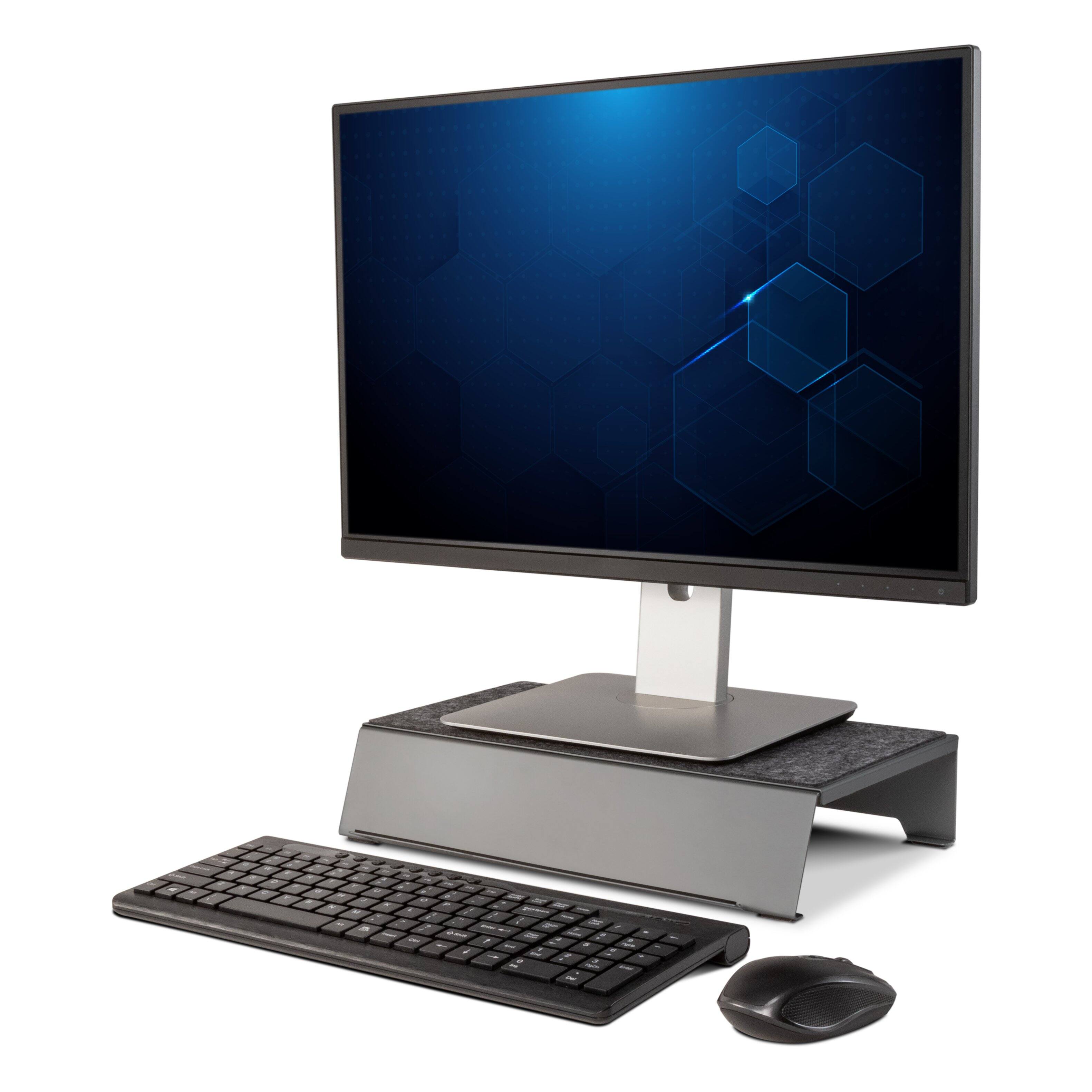Angle. Allsop - TechStyle Steel Monitor Stand Plus - GRAY.