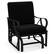 Front. Costway - Patio Rocking Chair with Cushion Heavy-Duty Metal Frame Smooth Glider Outdoor - Black.