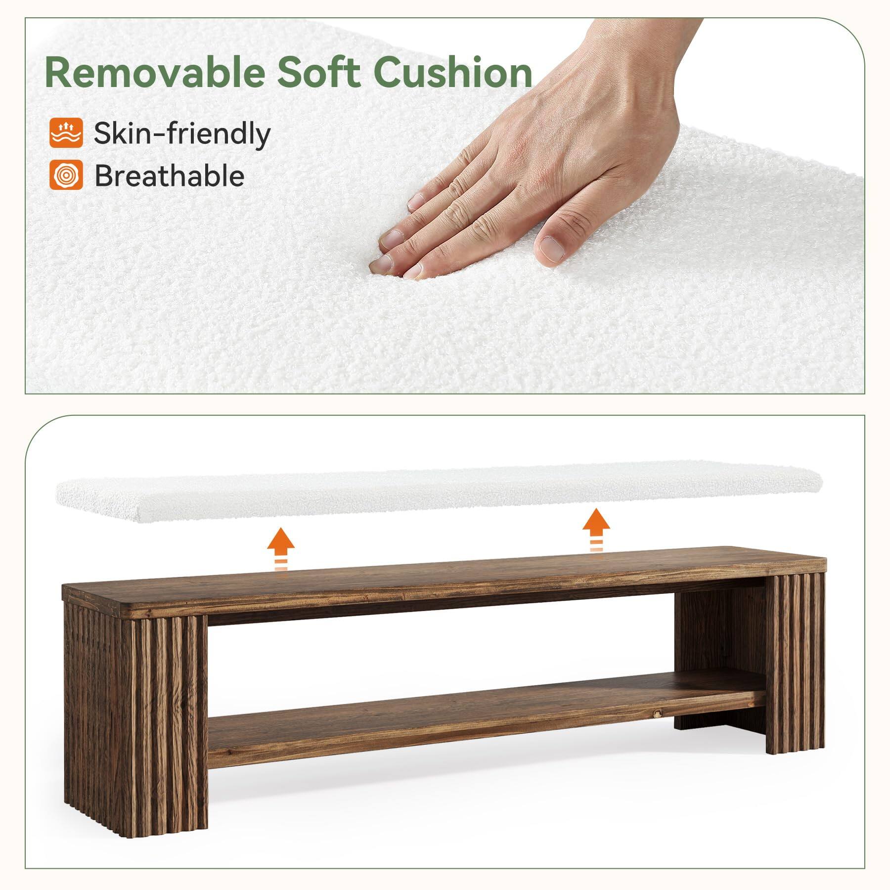 Removable Soft Cushion  
Skin-friendly  
Breathable
