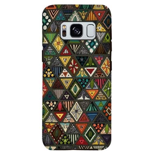 Front. ArtsCase - StrongFit Designers Case for Samsung Galaxy S8 - Yellow/white/red/purple/green/gray/brown/blue.