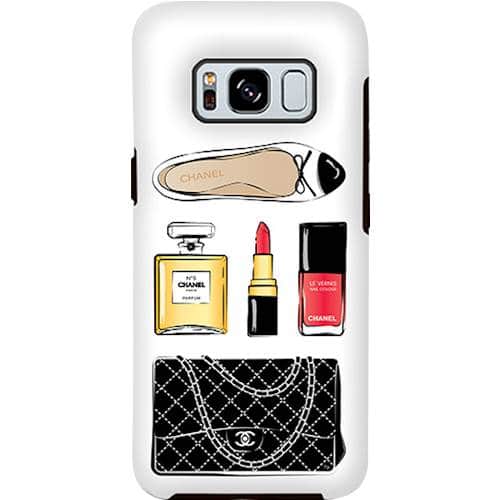 ArtsCase - StrongFit Designers Case for Samsung Galaxy S8+ - White/Black/Beige - Larger Front