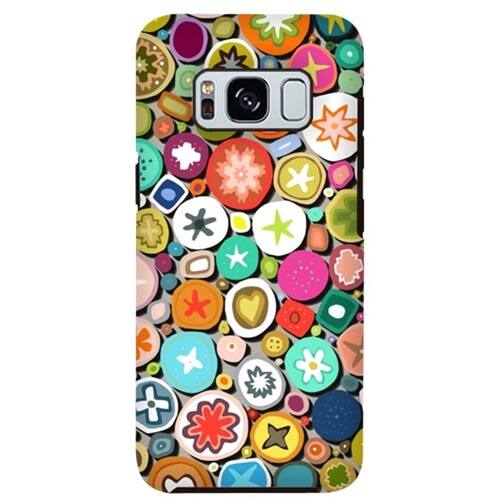 Front. ArtsCase - StrongFit Designers Case for Samsung Galaxy S8 - Yellow/white/pink/orange/green/blue.