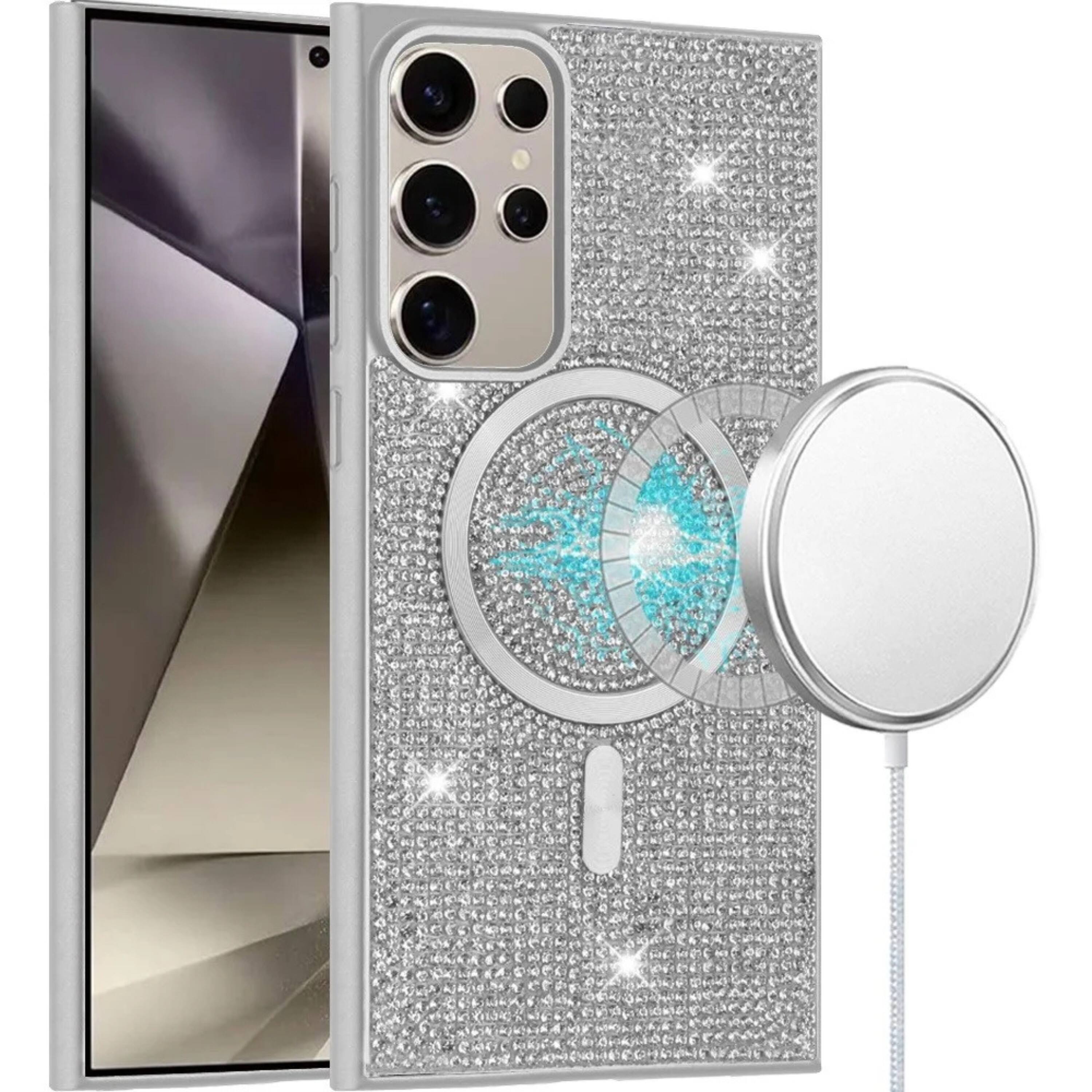 Kitcheniva Full Crystal Dazzle Phone Case With Tempered Glass For ...