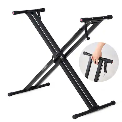 Front. 5 CORE - 5 Core Keyboard Stand Height Adjustable One Hand Trigger Quick Release Portable Key Board DJ Stands.