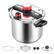 Alt View 5. VEVOR - Pressure Cooker, 12Qt Pressure Cooker Stainless Steel, Pressures Canner with Steaming Rack, Tempered Glass Lid - Silver.