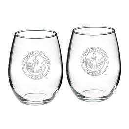 Jardine - UAH Chargers 21oz. 2-Piece Stemless Wine Glass Set - Multicolor