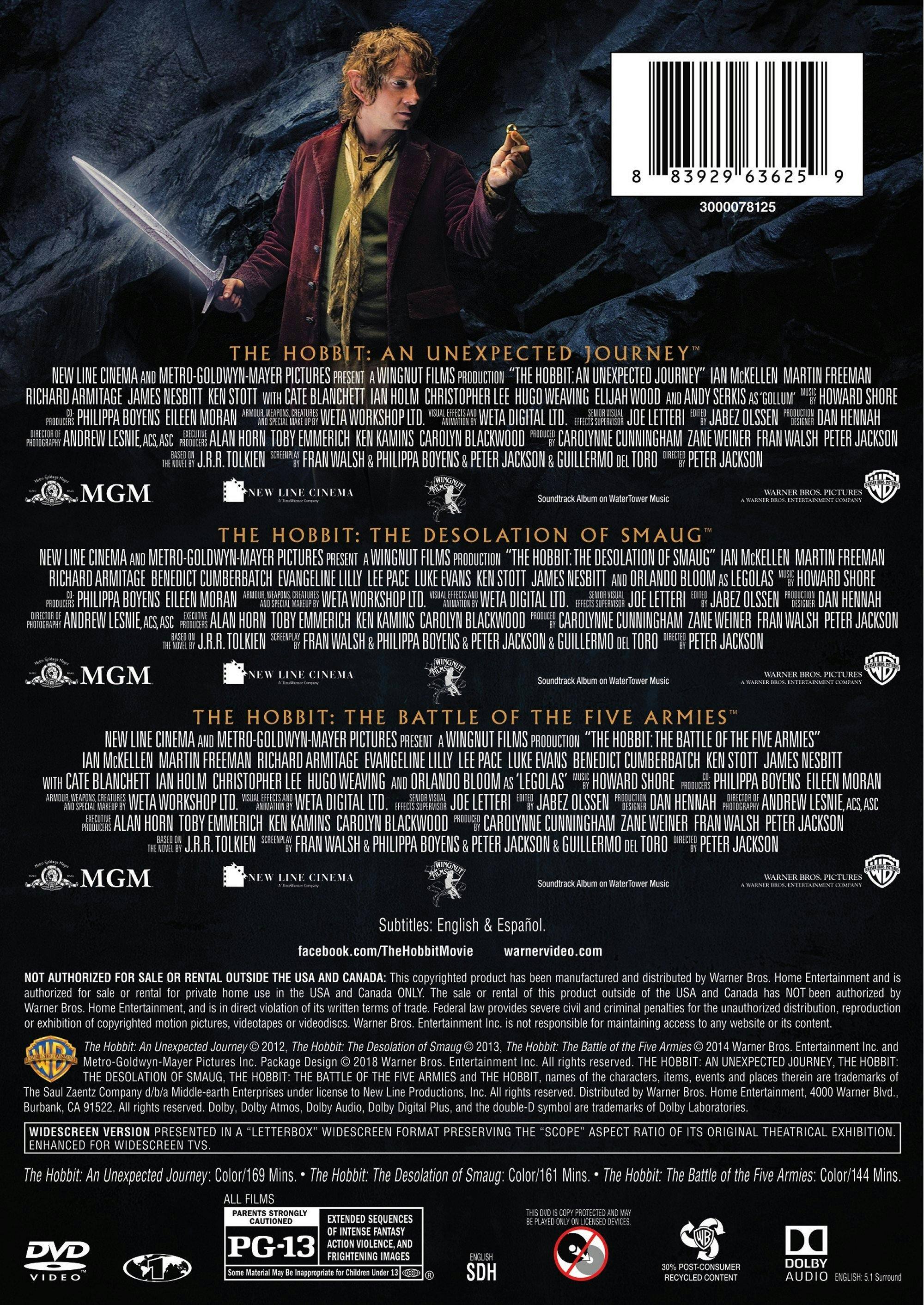 Angle. The Hobbit: Trilogy (Box Set) [DVD].