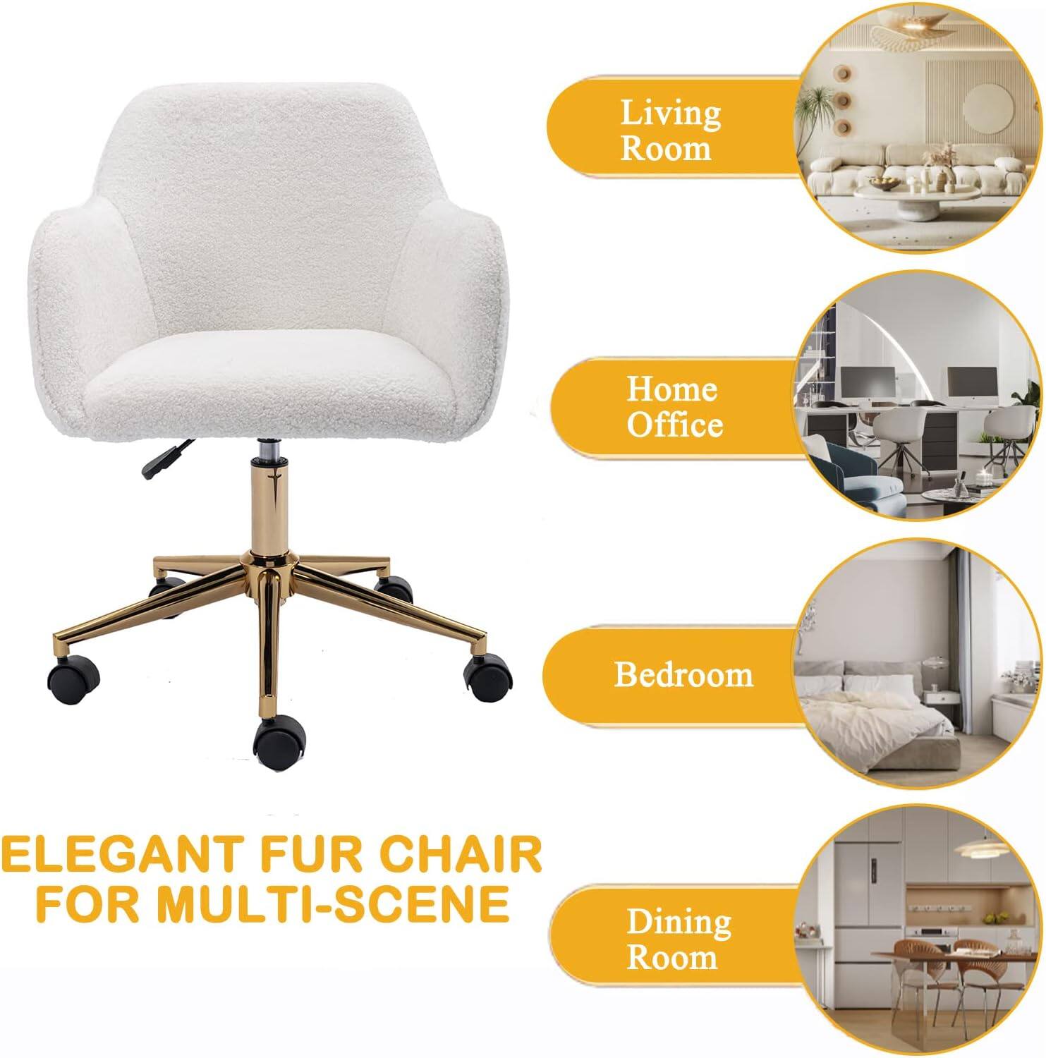 ELEGANT FUR CHAIR FOR MULTI-SCENE

Living Room  
Home Office  
Bedroom  
Dining Room