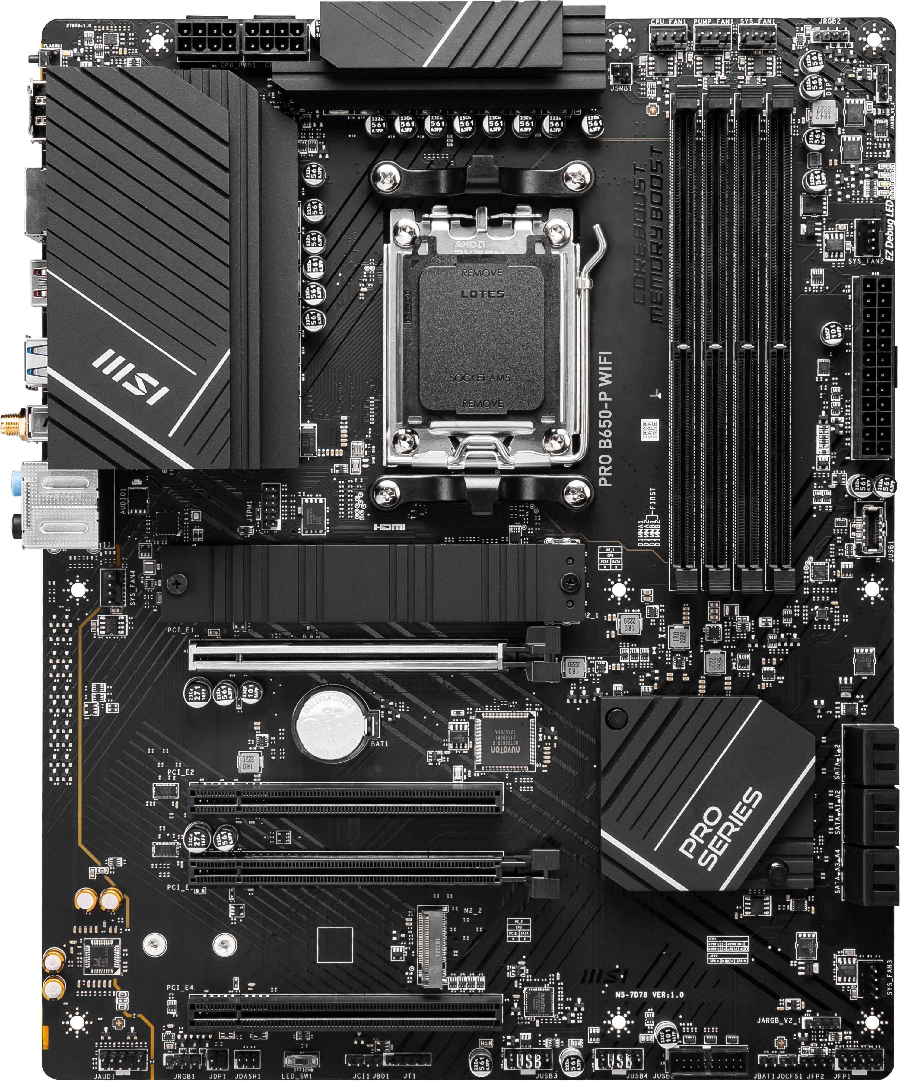MSI PRO B650P WIFI (Socket AM5) AMD B650 ATX DDR5 WiFi 6E Motherboard