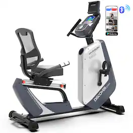HARISON - DISCOVER B3650 Eco Electromagnetic Recumbent Exercise Bike - White