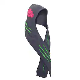 Crowded Coop - Zombie Attack Fleece Scarf - Gray