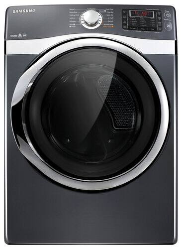 Front Standard. Samsung - 7.5 Cu. Ft. 13-Cycle Steam Gas Dryer - Onyx.