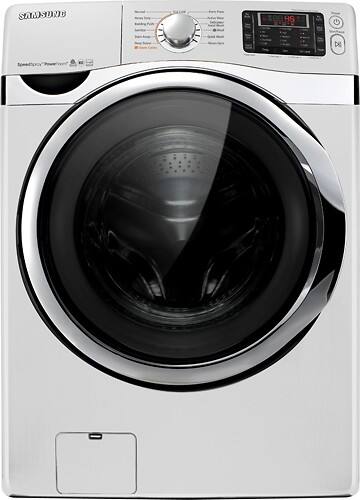 Samsung - 4.5 Cu. Ft. 15-Cycle High-Efficiency Steam Front-Loading Washer - Neat White-Front_Standard 
