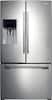 Samsung - 24.6 Cu. Ft. French Door Refrigerator with Thru-the-Door Ice and Water - Stainless Platinum-Front_Standard