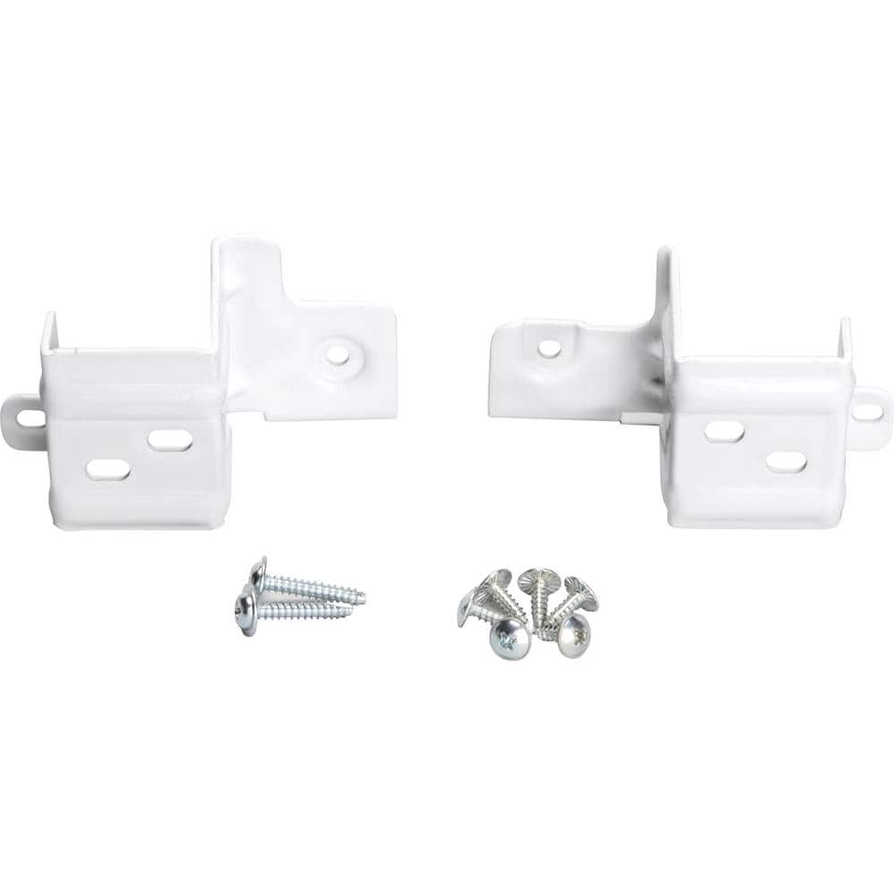 GE - Stack Bracket Kit for 24" Front Load Washers and Dryers - Silver - Front_Zoom