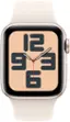 Alt View 11. Apple - Apple Watch SE 2nd Generation (GPS+Cellular) 40mm Aluminum Case with Starlight Sport Band - M/L - Starlight.
