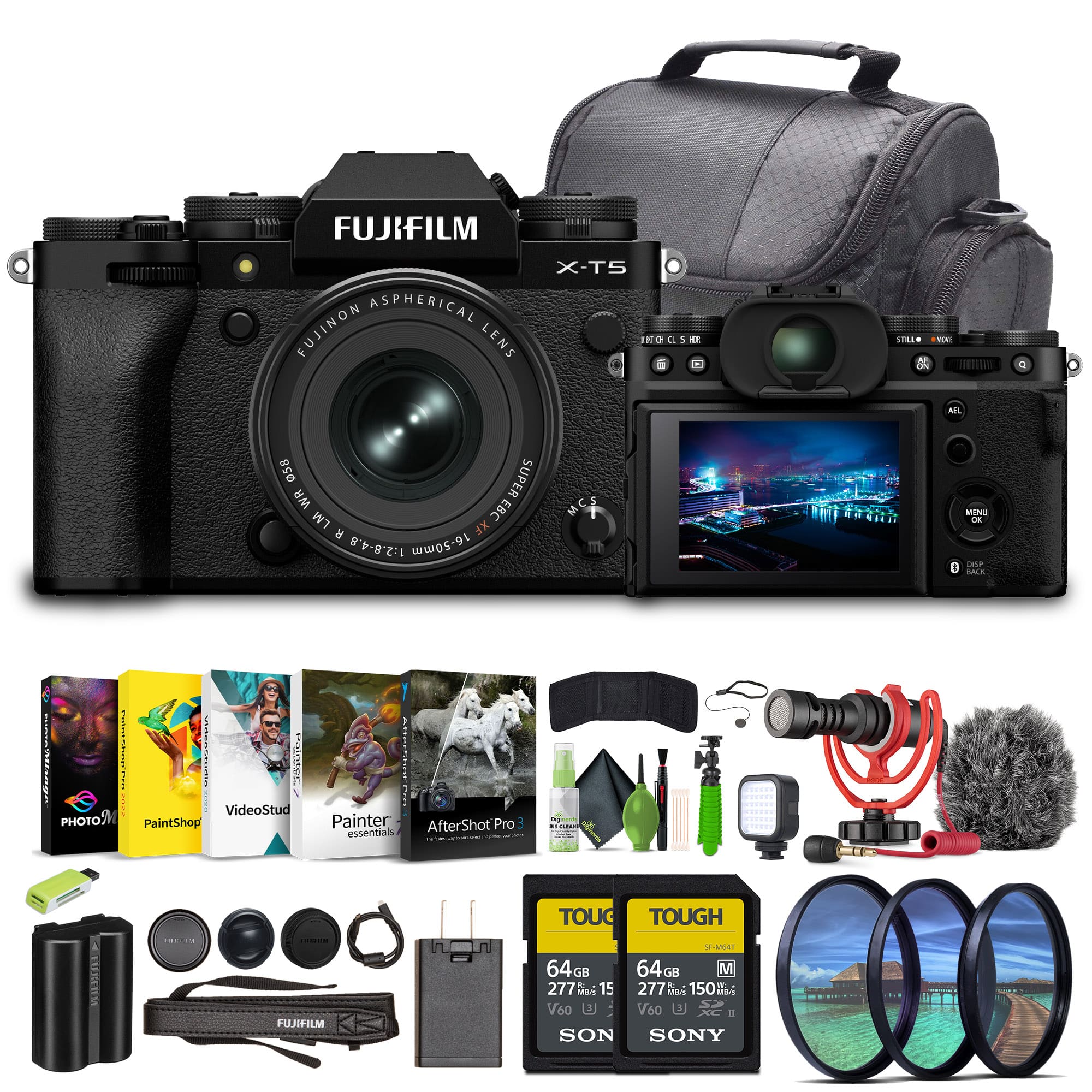 Fujifilm - X-T5 Mirrorless Camera With XF 16-50mm f/2.8-4.8 Lens Bundle - Black price history on PriceWatchPro