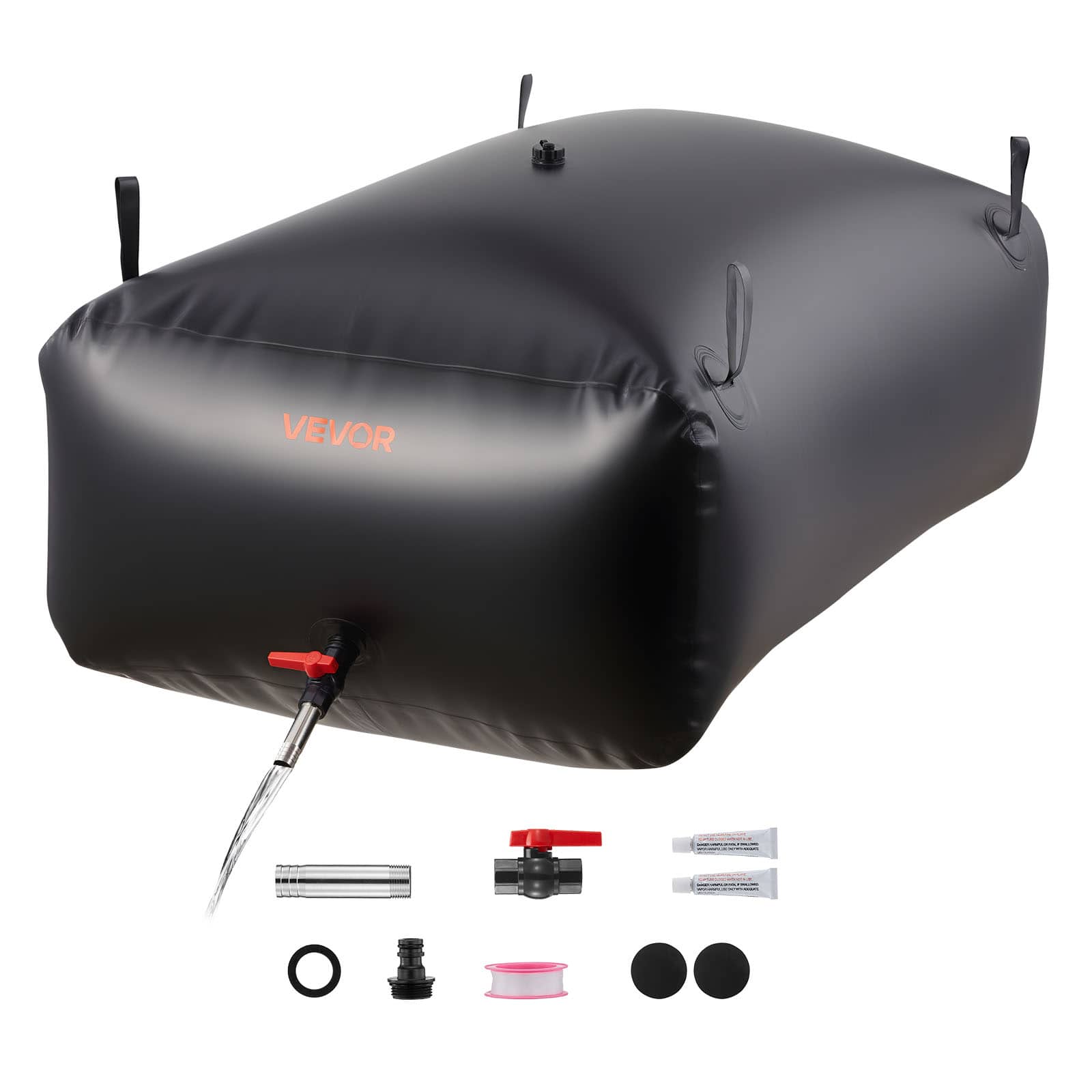 VEVOR - Water Storage Bladder 142.7 Gallon Large Capacity Water Bag, Portable & Collapsible Soft Waters Container, Leakproof - Black price history on PriceWatchPro