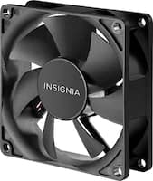 Insignia™ - 80mm Case Cooling Fan - Black - Front_Zoom