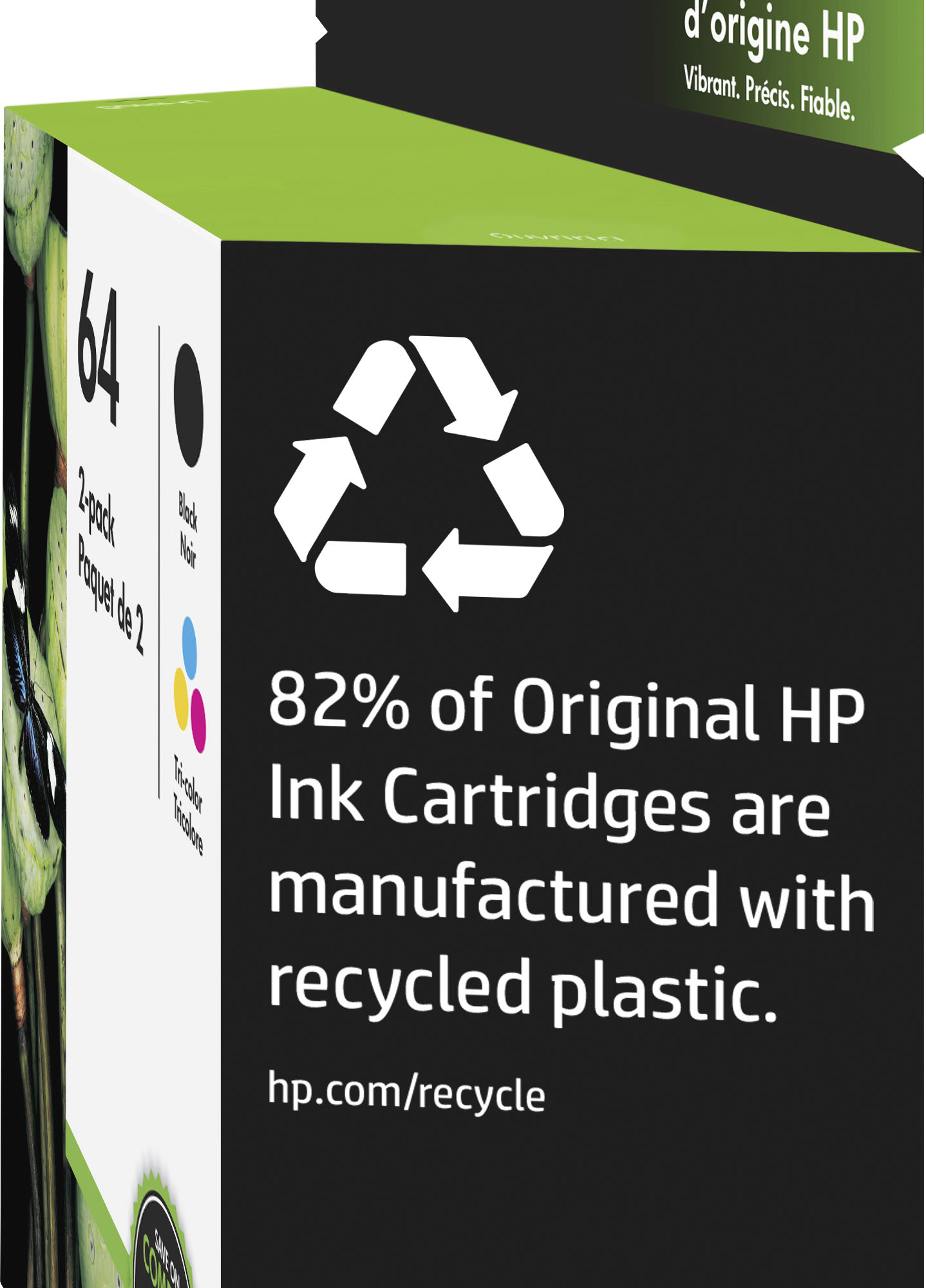 HP 64 2-Pack Standard Capacity Ink Cartridges Black & Tri-Color X4D92AN ...