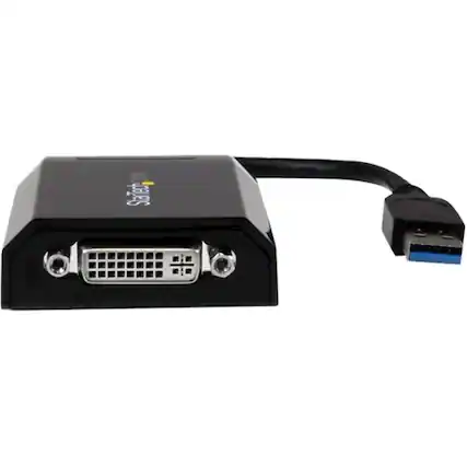 Front. StarTech.com - External Video Adapter - Black.