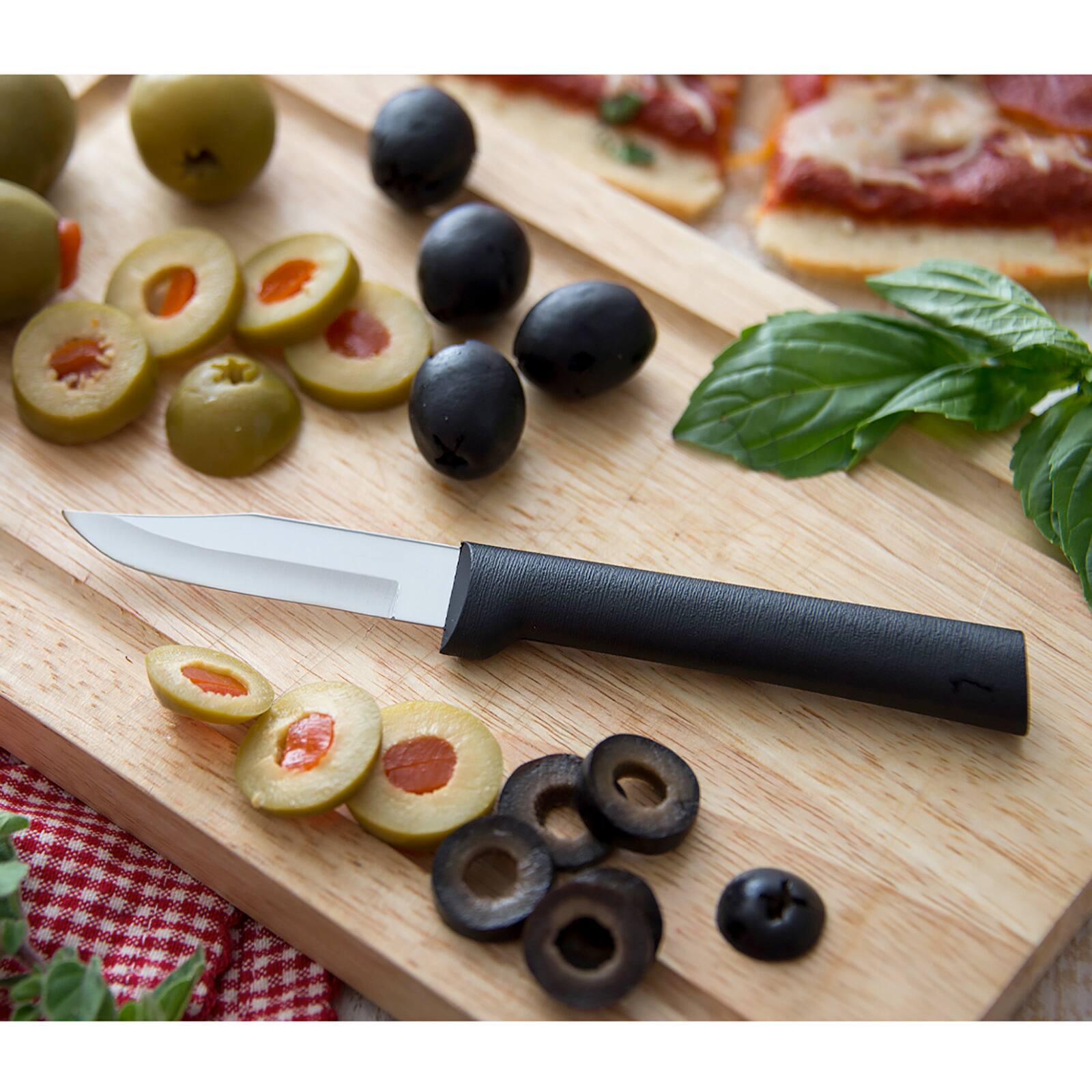 Alt View 2. Rada - 3 Piece Paring Knives Galore Set with Gift Box, Black Handles - Black.
