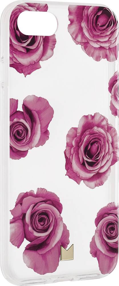 clear protective case for apple iphone 8 - clear with pink roses